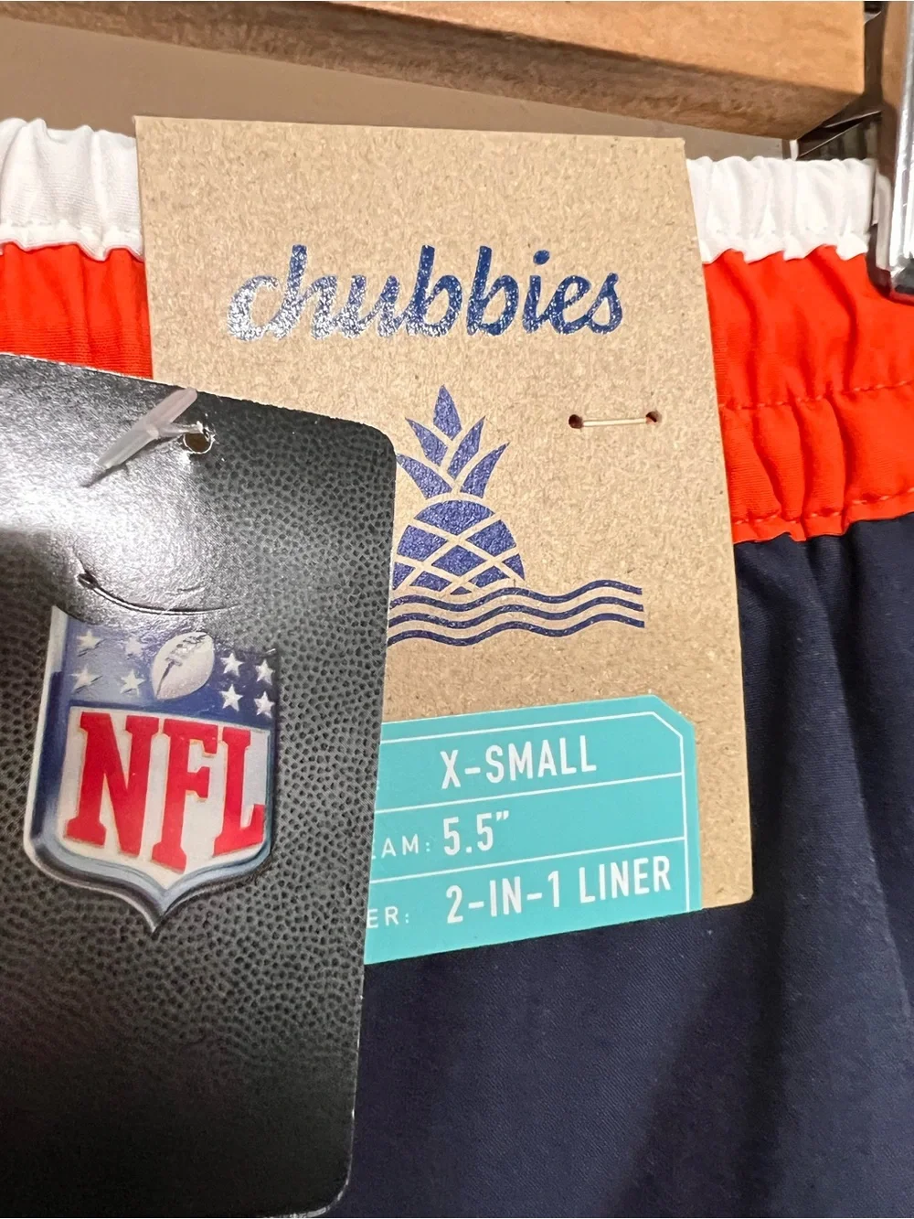 New chubbies Chicago‎ Bears 5.5” Classic Lined Swim Trunks Shorts